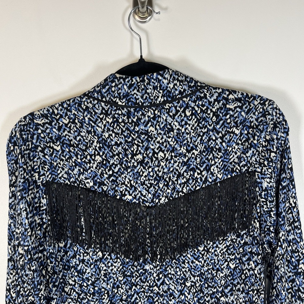 IDYLLWIND‎ by Miranda Lambert Blue Long Sleeve Tassel Button Up Size Large Small - Picture 9 of 10